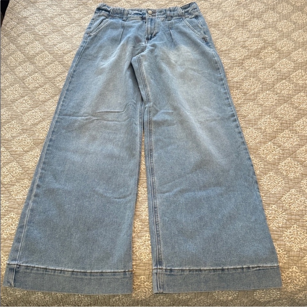 BCBGeneration 2 Button Wide Leg Jeans